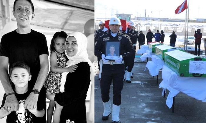 Polis memuru Uğur Çalta, eşi Şeyma Çalta ve iki çocuğu depremde hayatını kaybetti Polis memuru Uğur Çalta, eşi Şeyma Çalta ve iki çocuğu depremde hayatını kaybetti