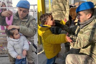 Mehmetçik deprem bölgesinde umutları yeşertiyor