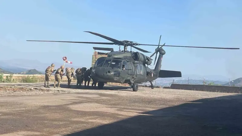 Tunceli’deki yangını söndürmek için asker devreye girdi