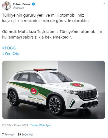 Bakan Pekcan duyurdu! Yerli otomobile yeni görev