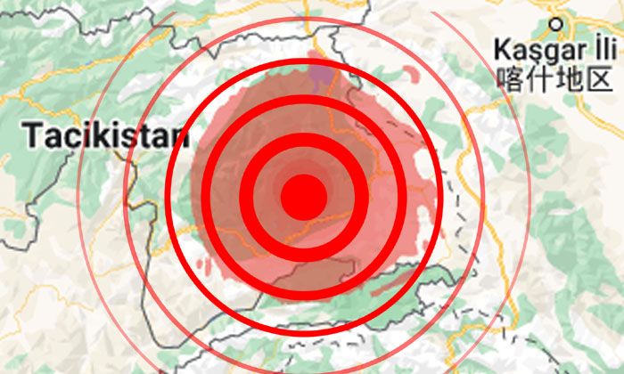 Tacikistan’ın Çin sınırında 7.2 büyüklüğünde deprem