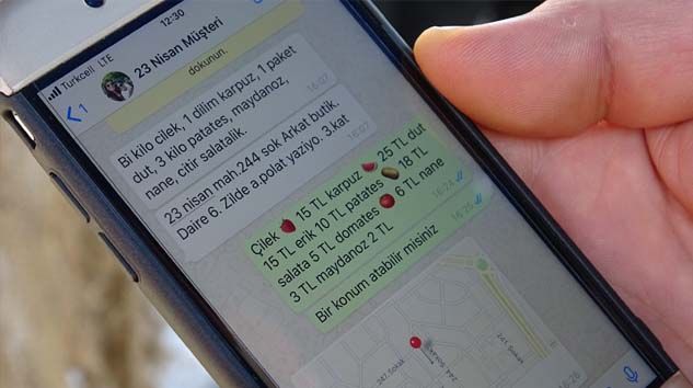 Pazarcı WhatsApp sipariş hattı kurdu