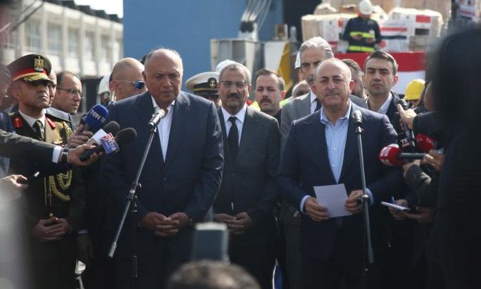 Mısır’dan gelen yardım gemisi Mersin Limanına ulaştı