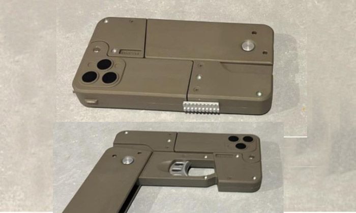 iPhone şeklinde silah ele geçirildi