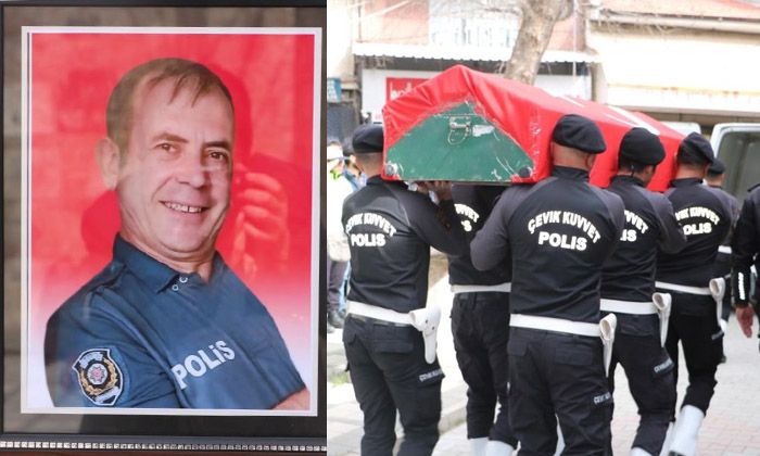 Hayatını kaybeden polis memuru Ahmet Korkmaz defnedildi