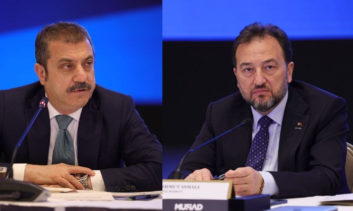 Mahmut Asmalı, Merkez Bankası Başkanı Şahap Kavcıoğlu ile bir araya geldi