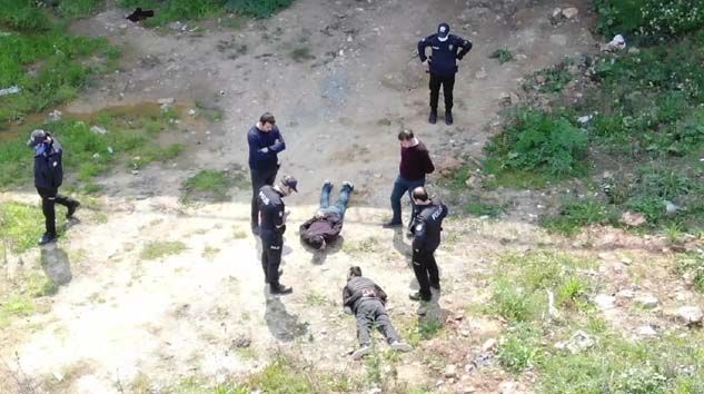 Motosikletle polisten kaçan şahıslar yakalandı