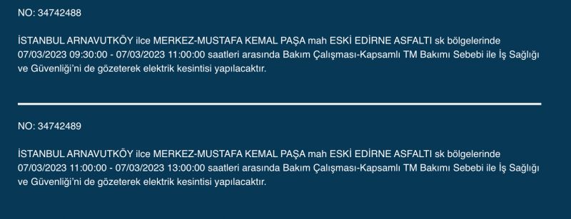 İstanbul’da elektrik kesintisi: Avcılar, Bahçelievler, Bağcılar, Esenyurt, Şişli, Fatih, Gaziosmanpaşa, Eyüp, Esenler! Yüzlerce sokakta elektrikler gidecek! (7 MART)