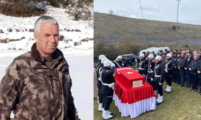 Kalbine yenik düşen komiser yardımcısı Mesut Aydın son yolculuğuna uğurlandı