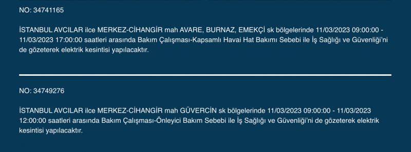 İstanbul’da elektrikler kesilecek! 11 Mart Cumartesi gününe dikkat! İstanbul’da elektrikler kesilecek! 11 Mart Cumartesi gününe dikkat!