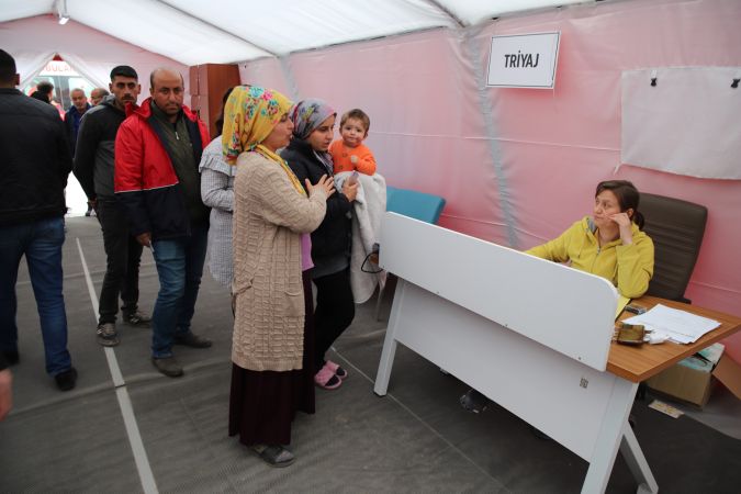 Nurdağı’nda Sahra Hastanesi Kuruldu