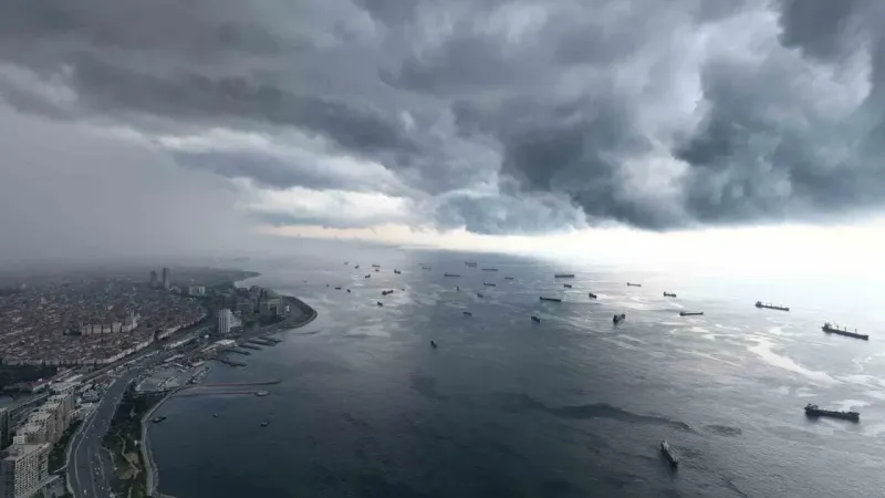 İstanbul’daki süper hücre bulutları havadan görüntülendi