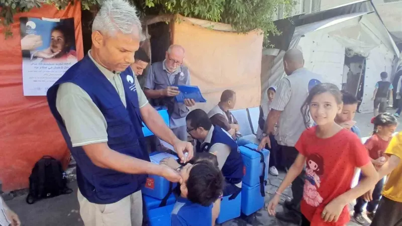 Gazze’de çocuk felci aşı kampanyası: İlk gün 87 binden fazla çocuk aşılandı