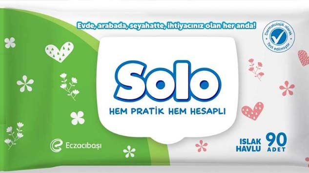 Hijyen ve temizlik Solo Islak Havlu ile bir arada