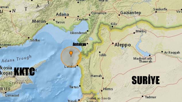Hatay açıklarında 4.7 büyüklüğünde deprem