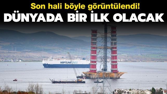 1915 Çanakkale Köprüsü’nde kırmızı beyaz kulelerin üçte biri göründü