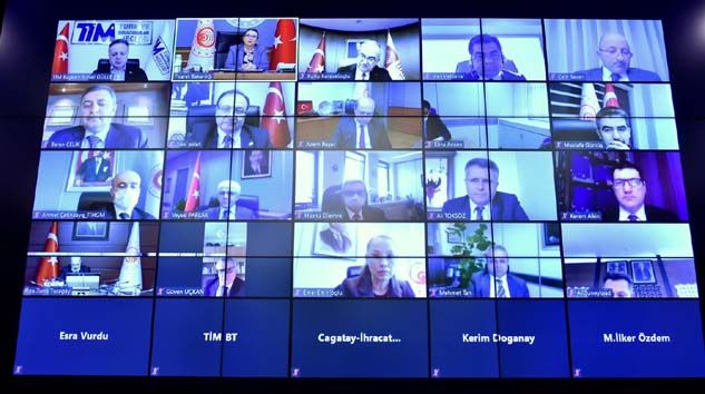 Bakan Pekcan çeşitli sektörlerin ihracatçı birlik başkanlarıyla görüştü