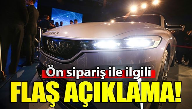 Yerli otomobil için önemli ön sipariş açıklaması
