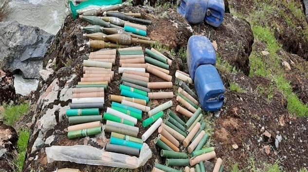 Hakurk’ta PKK’ya ait çok sayıda silah ve mühimmat ele geçirildi