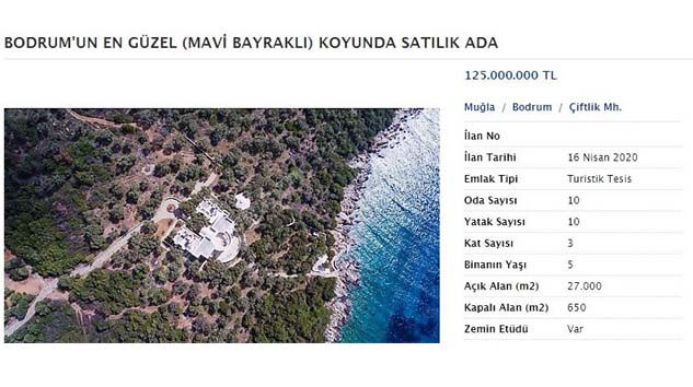 2007’de 4 milyon dolara alınan Orak Adası 125 milyon TL’ye satılıyor
