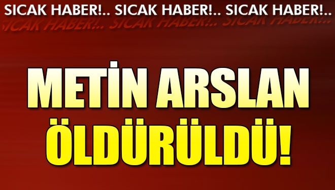 Son dakika: Metin Arslan öldürüldü!