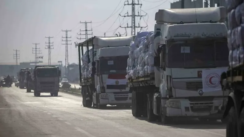 Ateşkesten bu yana Gazze’ye 10 binden fazla yardım tırı girdi