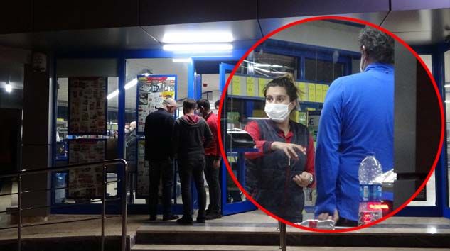 Markette kolalı soygun