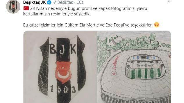 Beşiktaş’tan, 23 Nisan’a özel tasarım