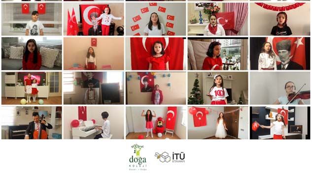 Öğrenciler 23 Nisan’ın 100. yıl coşkunu online yaşadı