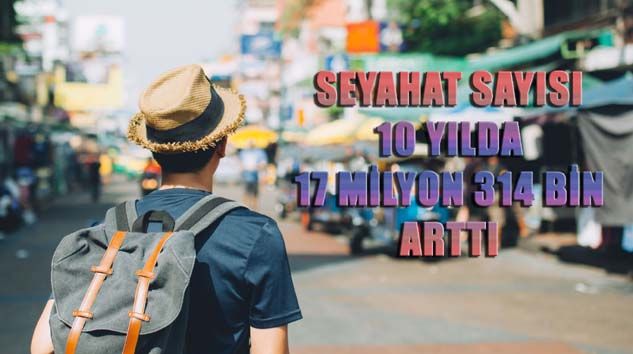 Seyahat sayısı on yılda 17 milyon 314 bin arttı