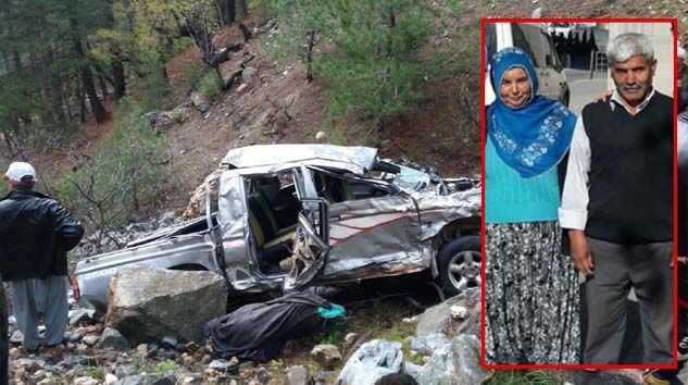 Mersin’de uçuruma yuvarlanan araçta Mürsel Süder ile eşi Türkan Süder ve birçok öldü