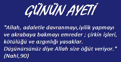 GÜNÜN AYETİ-2 Ramazan 1441
