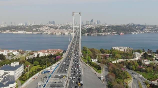 Haftanın ilk günü köprüde yoğun trafik