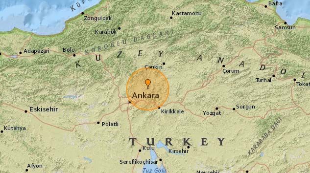Ankara’da 3.7 büyüklüğünde deprem