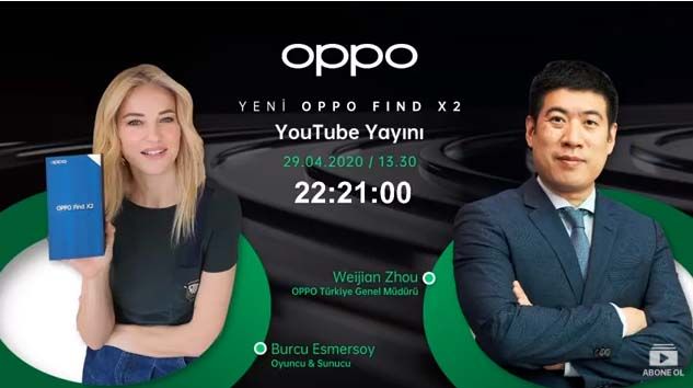 Burcu Esmersoy yeni OPPO Find X2’yi online tanıtacak