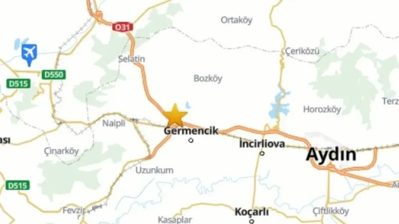 Aydın Germencik’te 3.8 şiddetinde deprem Aydın Germencik’te 3.8 şiddetinde deprem