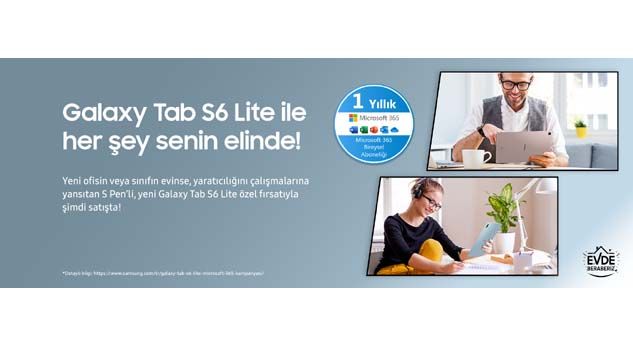 Galaxy Tab S6 Lite şimdi Microsoft 365 Bireysel aboneliği ile birlikte