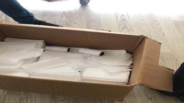 Yurt dışına gönderilmek istenen kaçak maske ele geçirildi