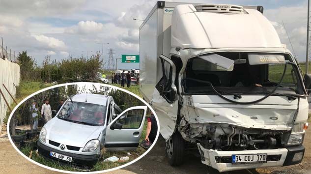 Arnavutköy’de kamyon ile ticari araç çarpıştı: 1’i ağır 5 yaralı