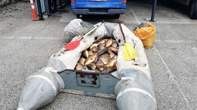 Jandarmadan kaçak balık avlayanlara 32 bin 683 lira ceza