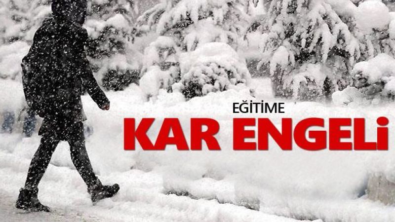 Eğitime kar engeli! İşte okulların tatil olduğu iller…