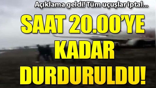 Sabiha Gökçen’de uçak pistten çıktı