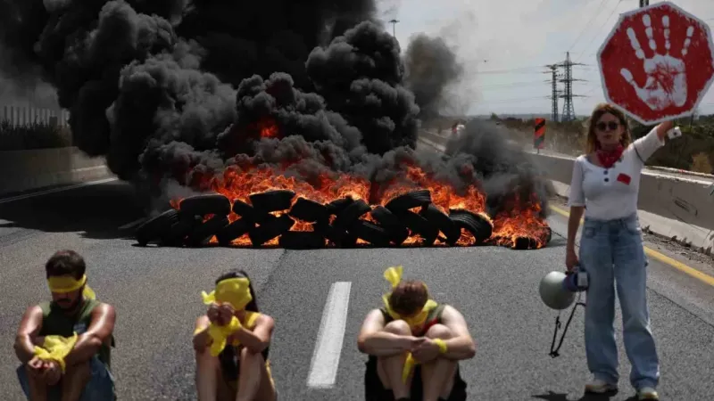 İsrail genelinde "ateşkes" protestosu: Otoyollar kapatıldı