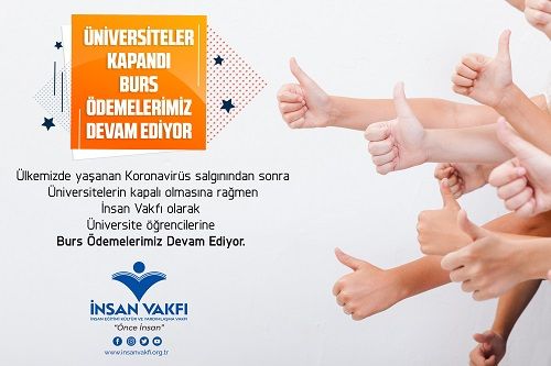 İNSAN VAKFI BURS ÖDEMELERİNE DEVAM EDİYOR