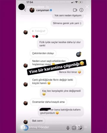 Enise Sude bu sefer Can Yaman’ın attığı mesajları ifşa etti