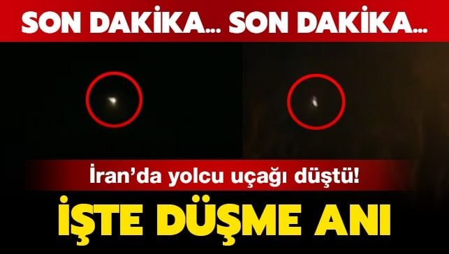 İran’da 180 yolcusu bulunan uçak düştü