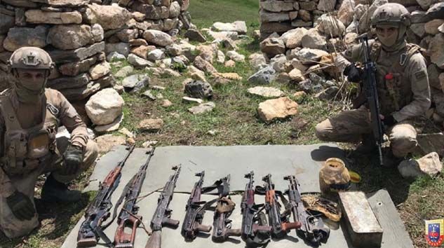 Şırnak’ta teröristlere ait mühimmat ele geçirildi