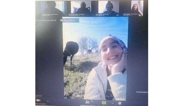 İnek otlatırken EBA canlı derse katılan kıza, Bakan Selçuk’tan övgü