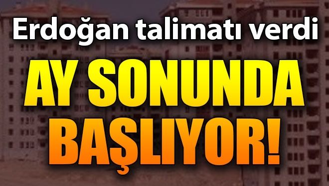 Cumhurbaşkanı Erdoğan talimatı verdi!