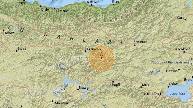 Tunceli’de 4.3 büyüklüğünde deprem